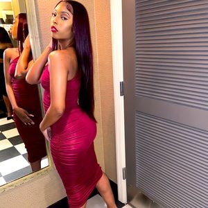 Burgundy Oh Polly Dress